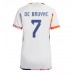 Belgia Kevin De Bruyne #7 Borte Drakt Dame VM 2022 Kortermet
